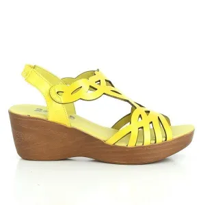 24 Hrs 23302 Yellow Slingback Wedges