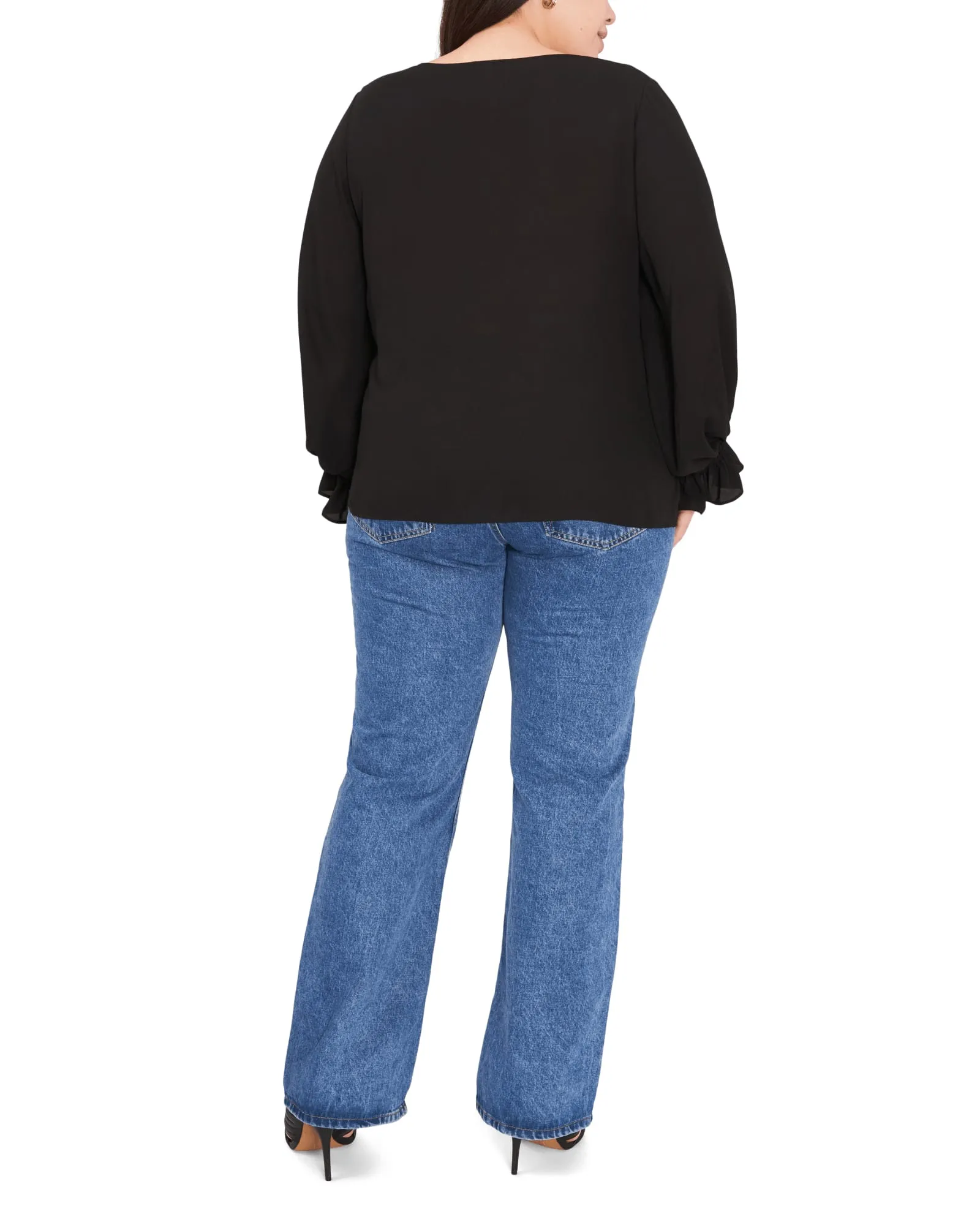 Allie V-Neck Blouse | RICH BLACK