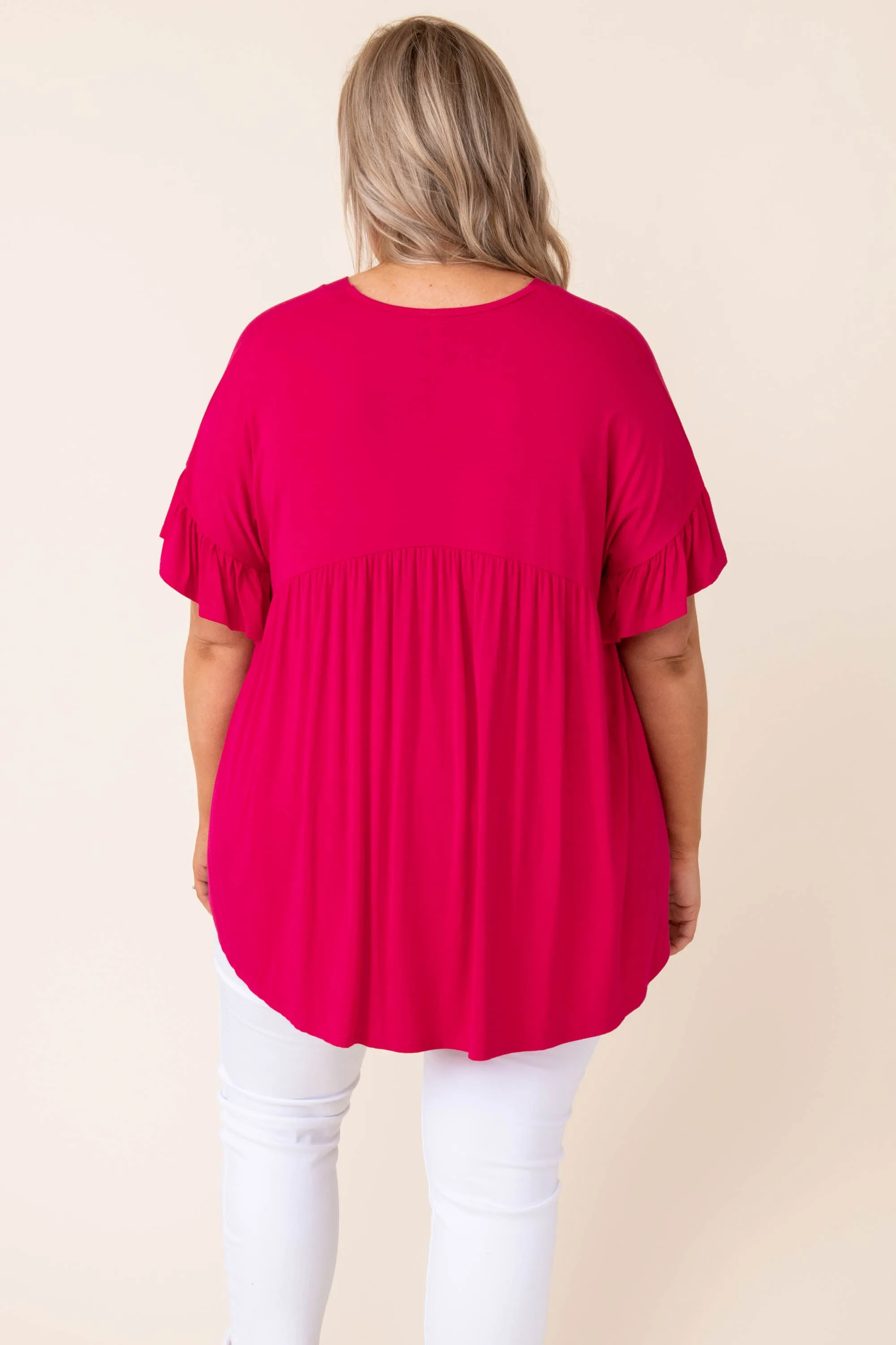 Bittersweet Beginnings Top, Hot Pink