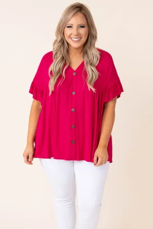 Bittersweet Beginnings Top, Hot Pink
