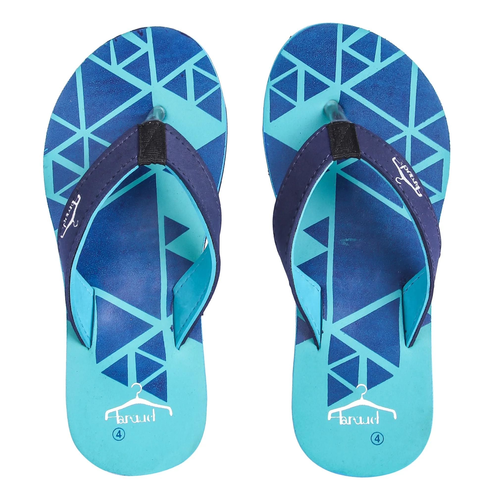 Brauch Women's Olive Triangle Pattern Fabrication Flip Flop