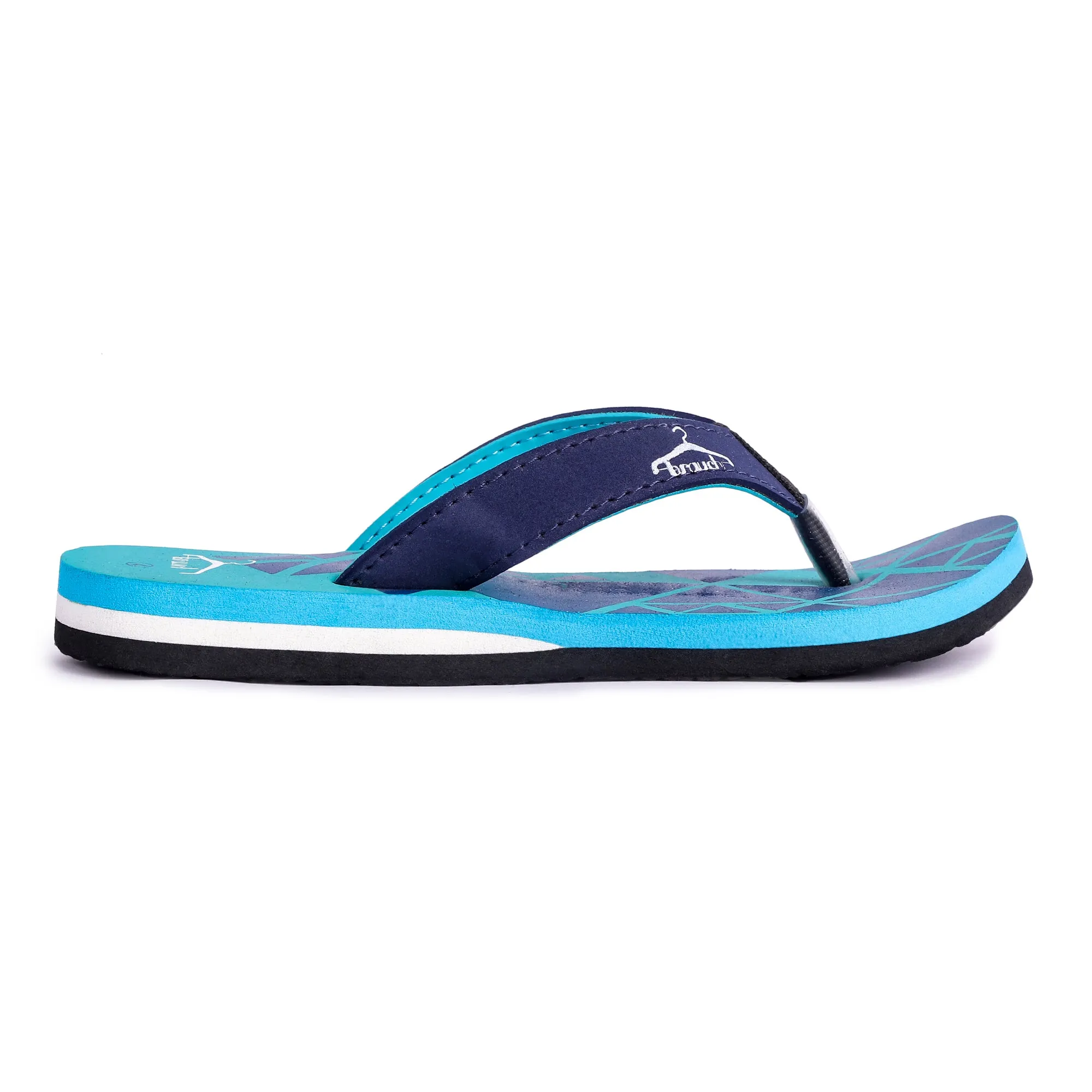 Brauch Women's Olive Triangle Pattern Fabrication Flip Flop