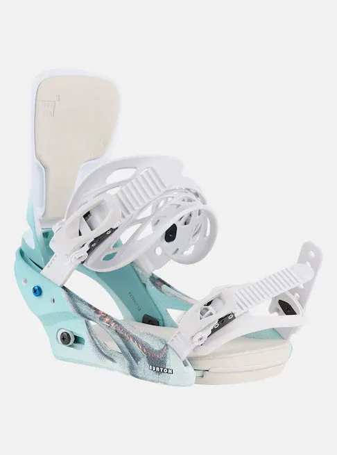Burton Lexa Snowboard Bindings Womens 2024 White / Graphic