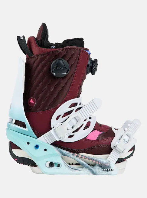 Burton Lexa Snowboard Bindings Womens 2024 White / Graphic