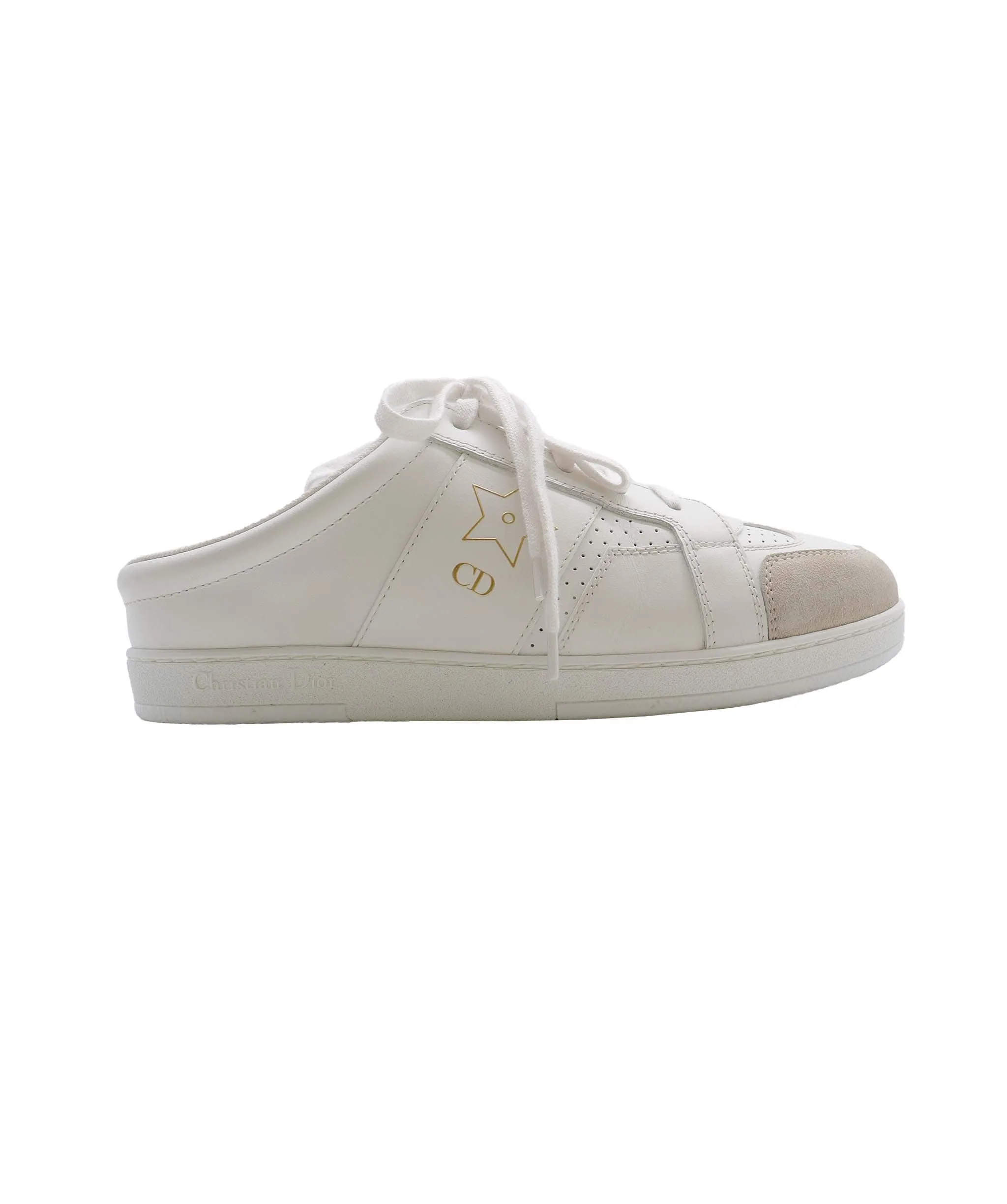 Christian Dior White Star Slip On Sneakers Size 36 SKC1859