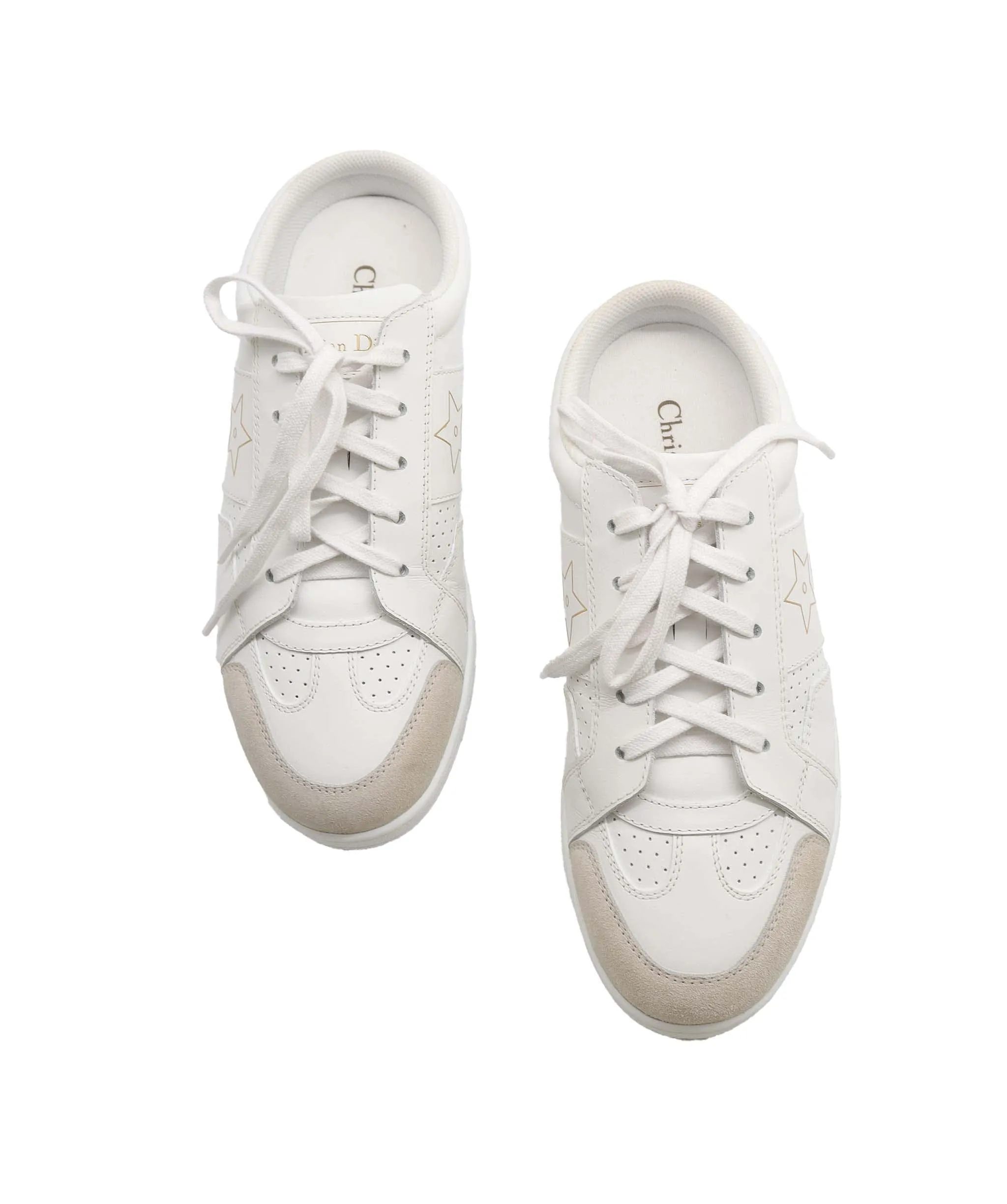 Christian Dior White Star Slip On Sneakers Size 36 SKC1859