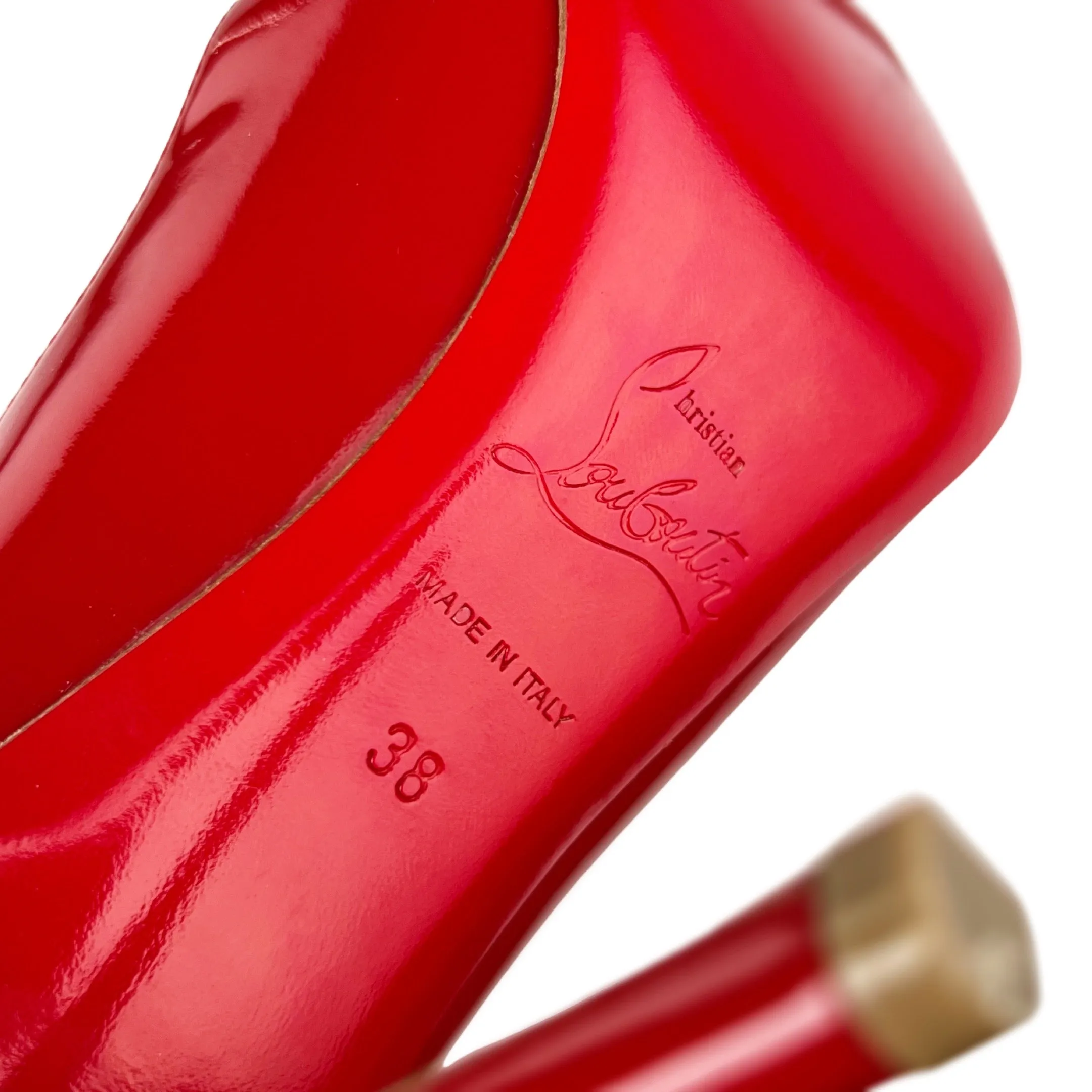 Christian Louboutin Simplenodo 100 Patent Rouge De Mars Pumps