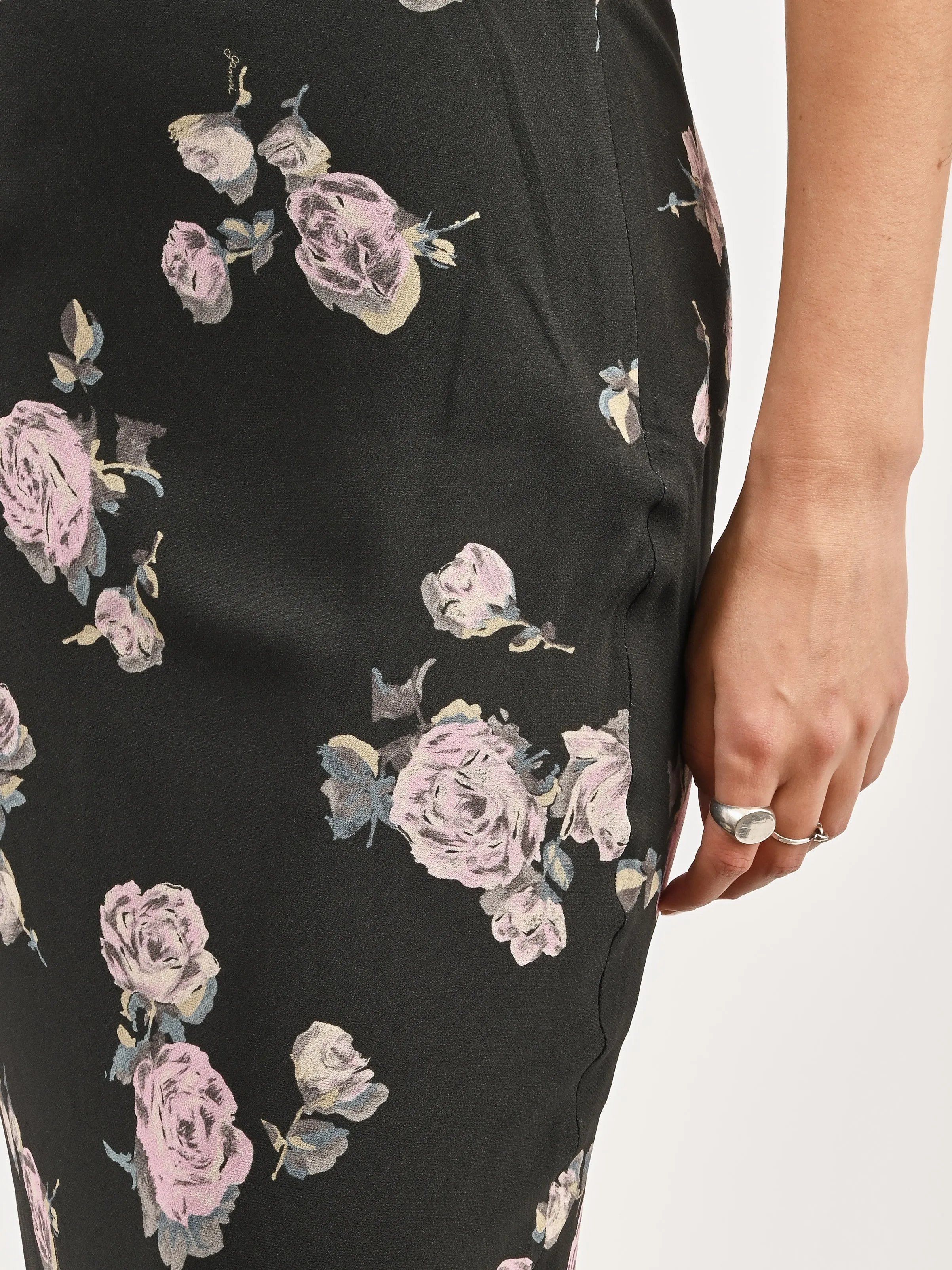 Climbing Ivy Fluid Crepe Maxi Skirt