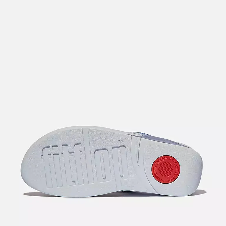 Fitflop - LULU Crystal Embellished Toe-Post Sandal - Quiet Blue