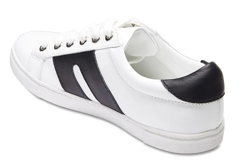 Formula Sneaker in White And Black Leather