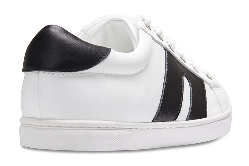 Formula Sneaker in White And Black Leather