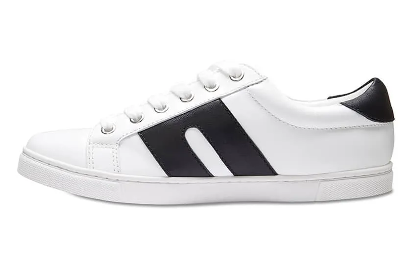 Formula Sneaker in White And Black Leather