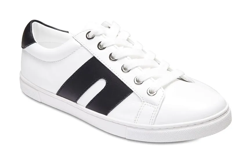 Formula Sneaker in White And Black Leather