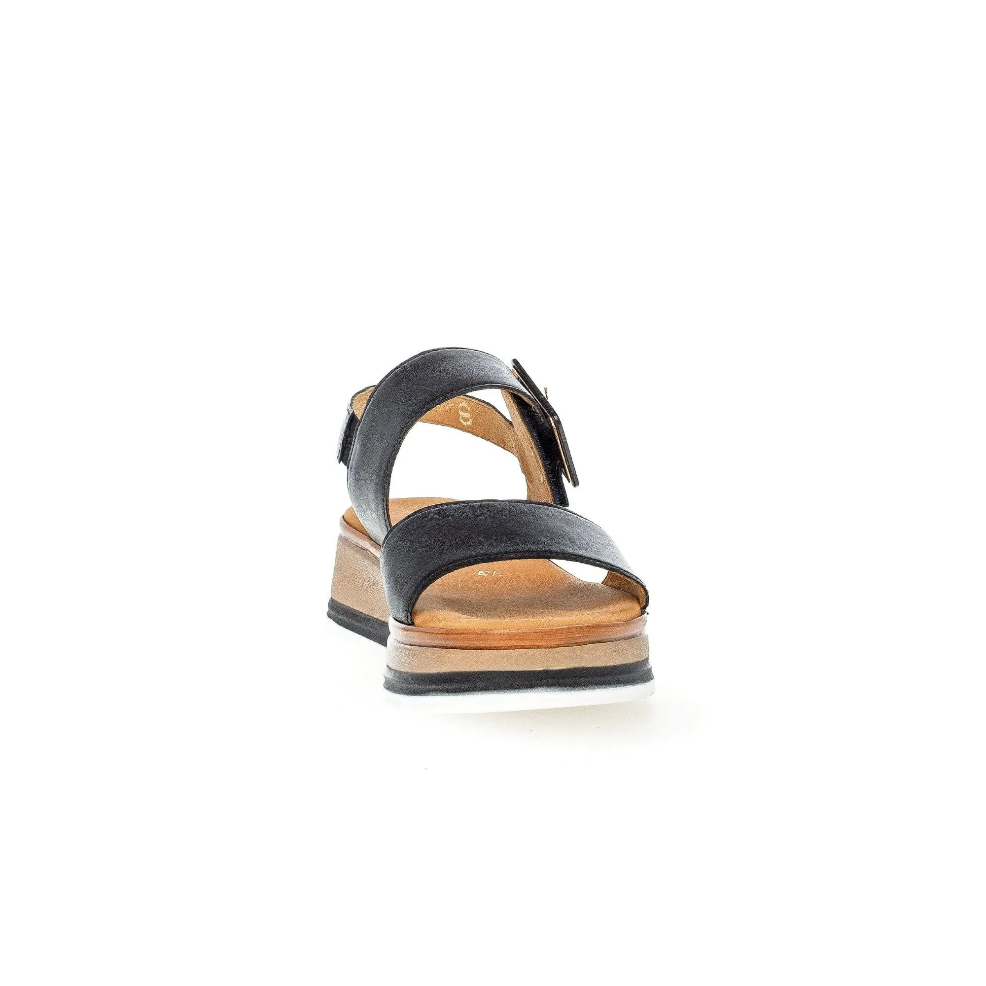 Gabor 42.744.57 Aviemore Ladies Black Leather Buckle Sandals