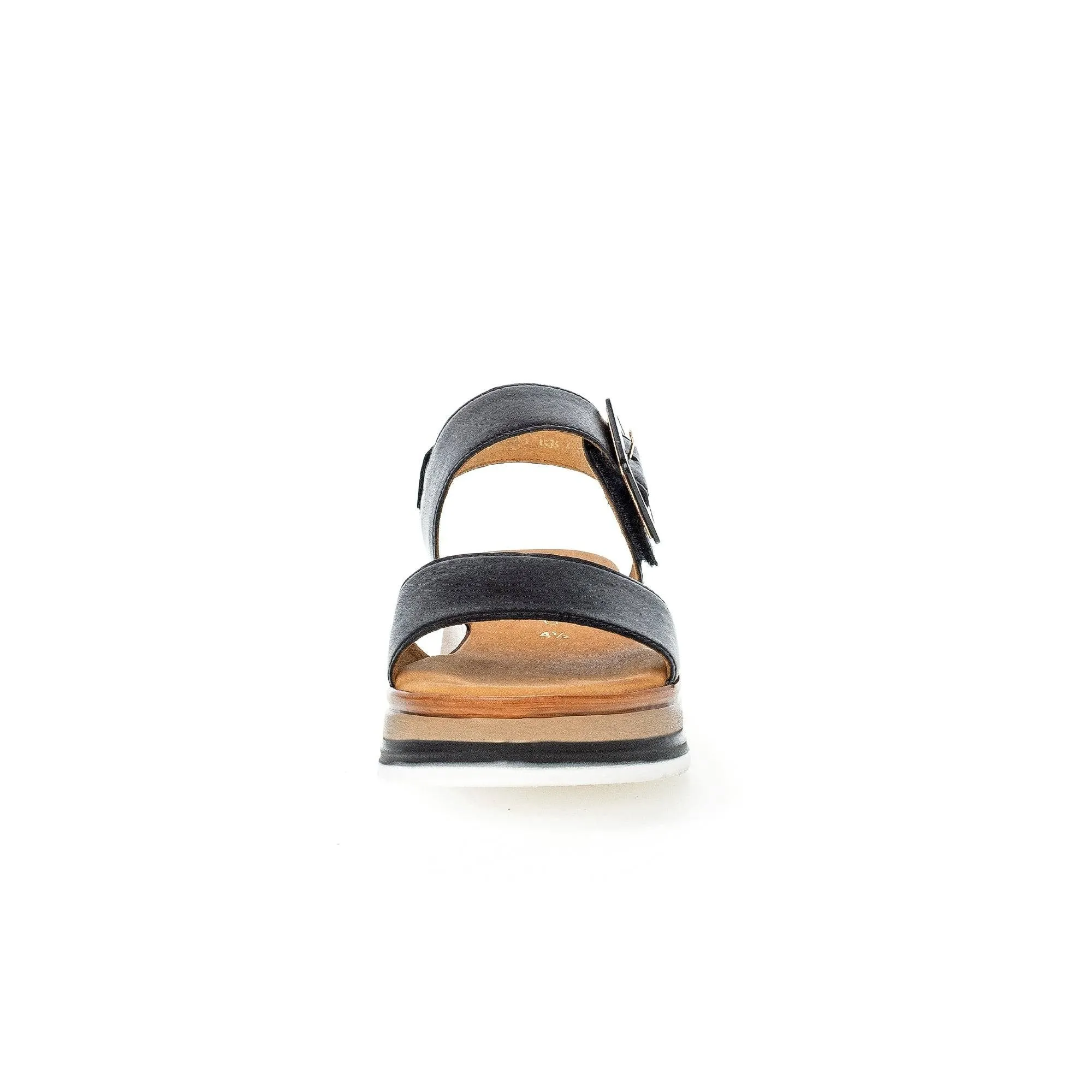Gabor 42.744.57 Aviemore Ladies Black Leather Buckle Sandals