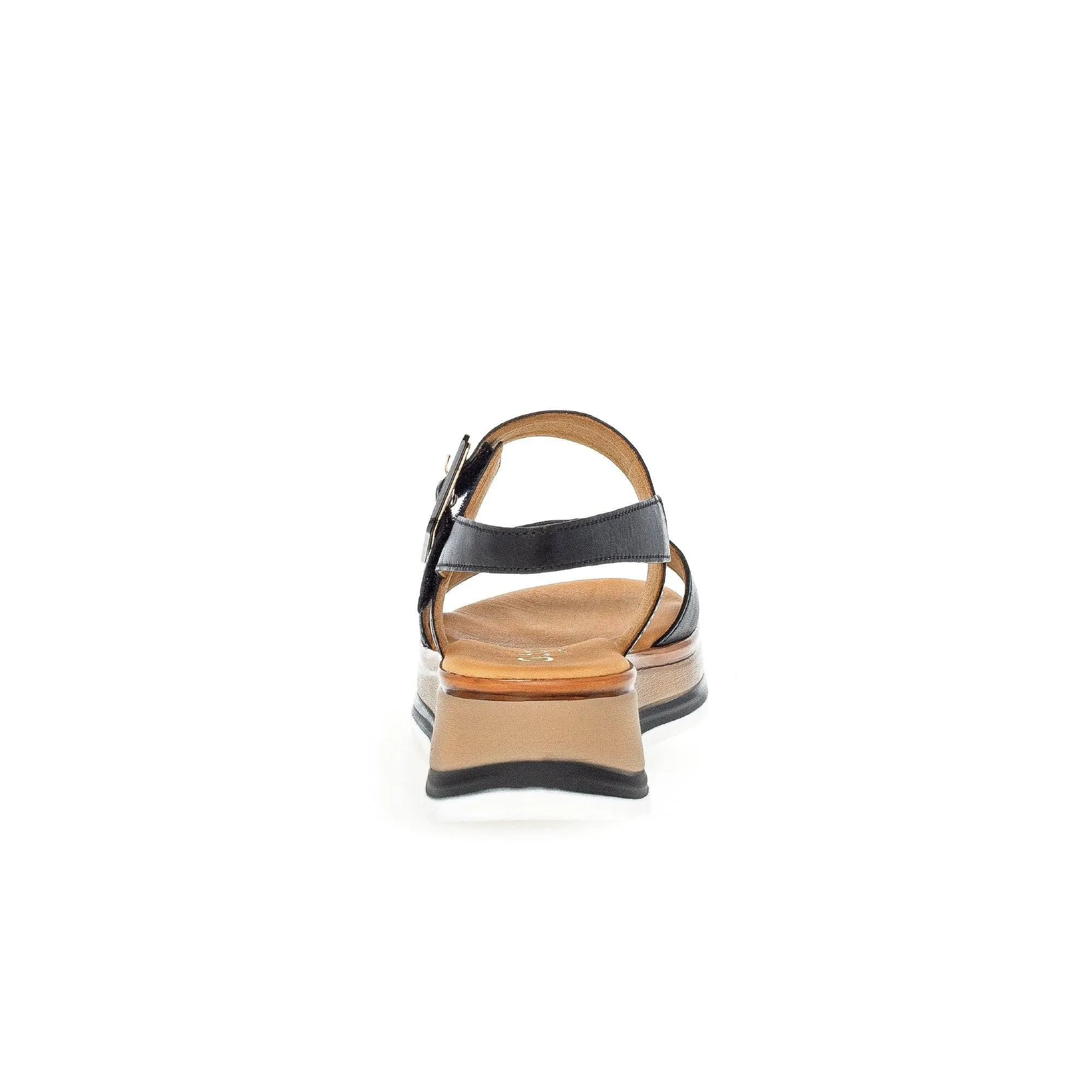 Gabor 42.744.57 Aviemore Ladies Black Leather Buckle Sandals
