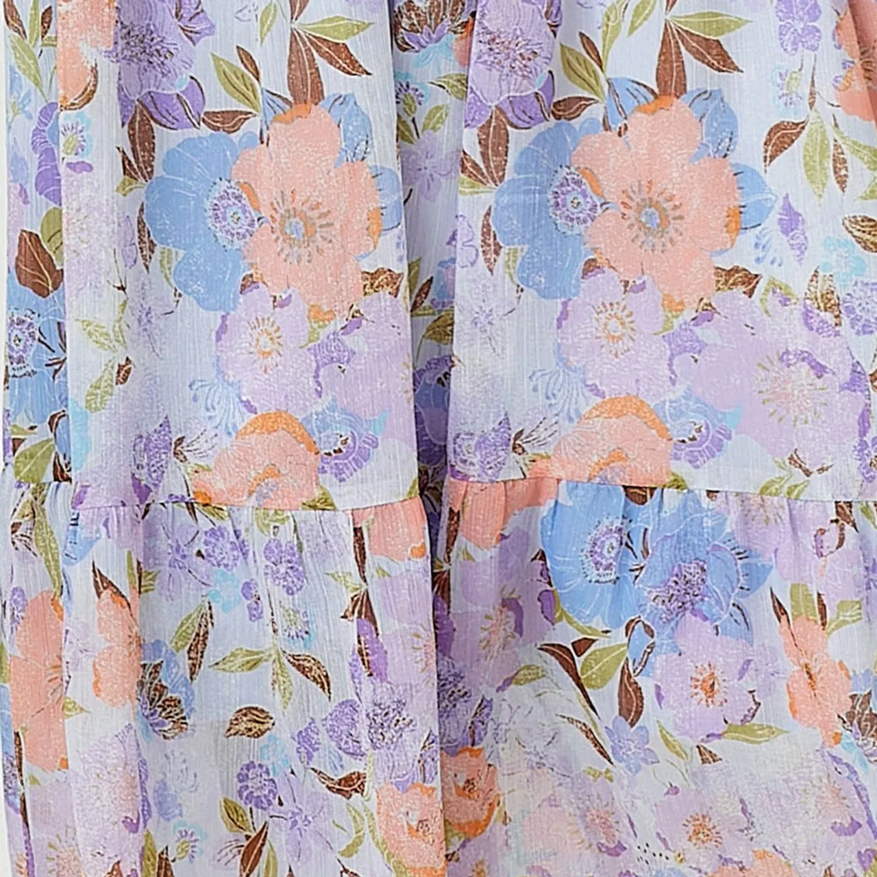 Layla Long Tiered Dress Lavender