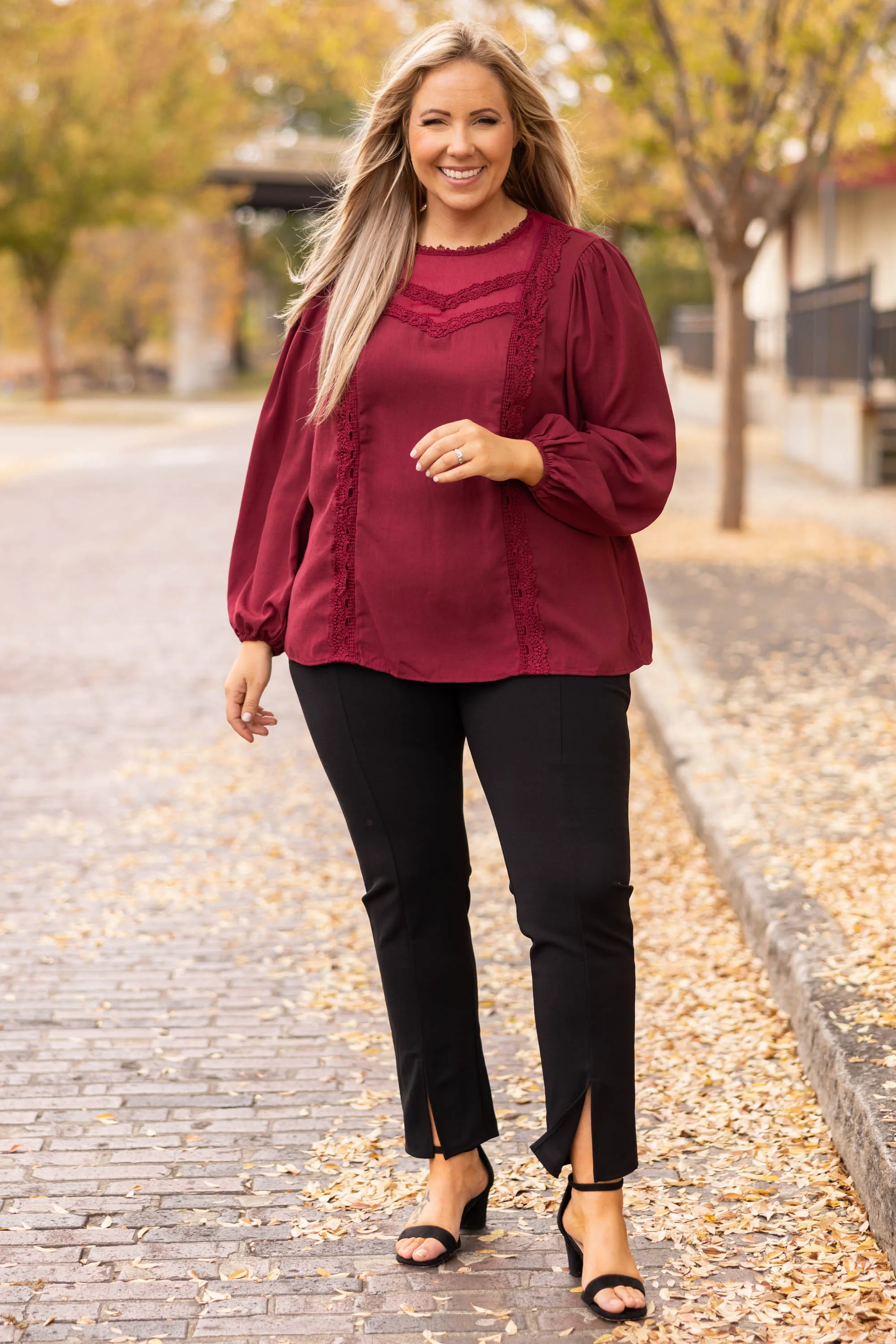 Lovers And Friends Blouse, Wine