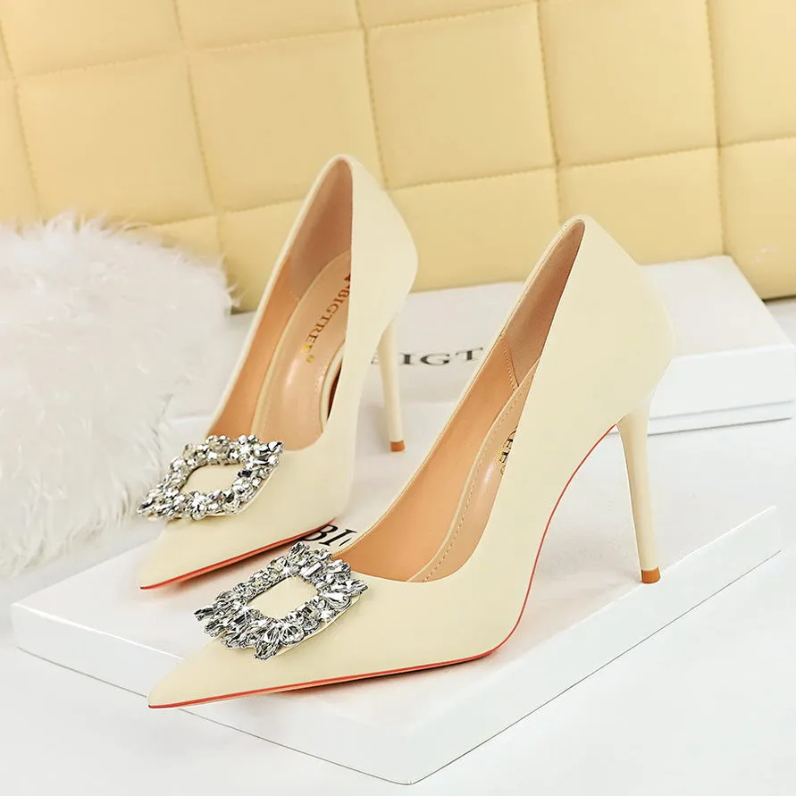 Rhinestone Stiletto Pumps