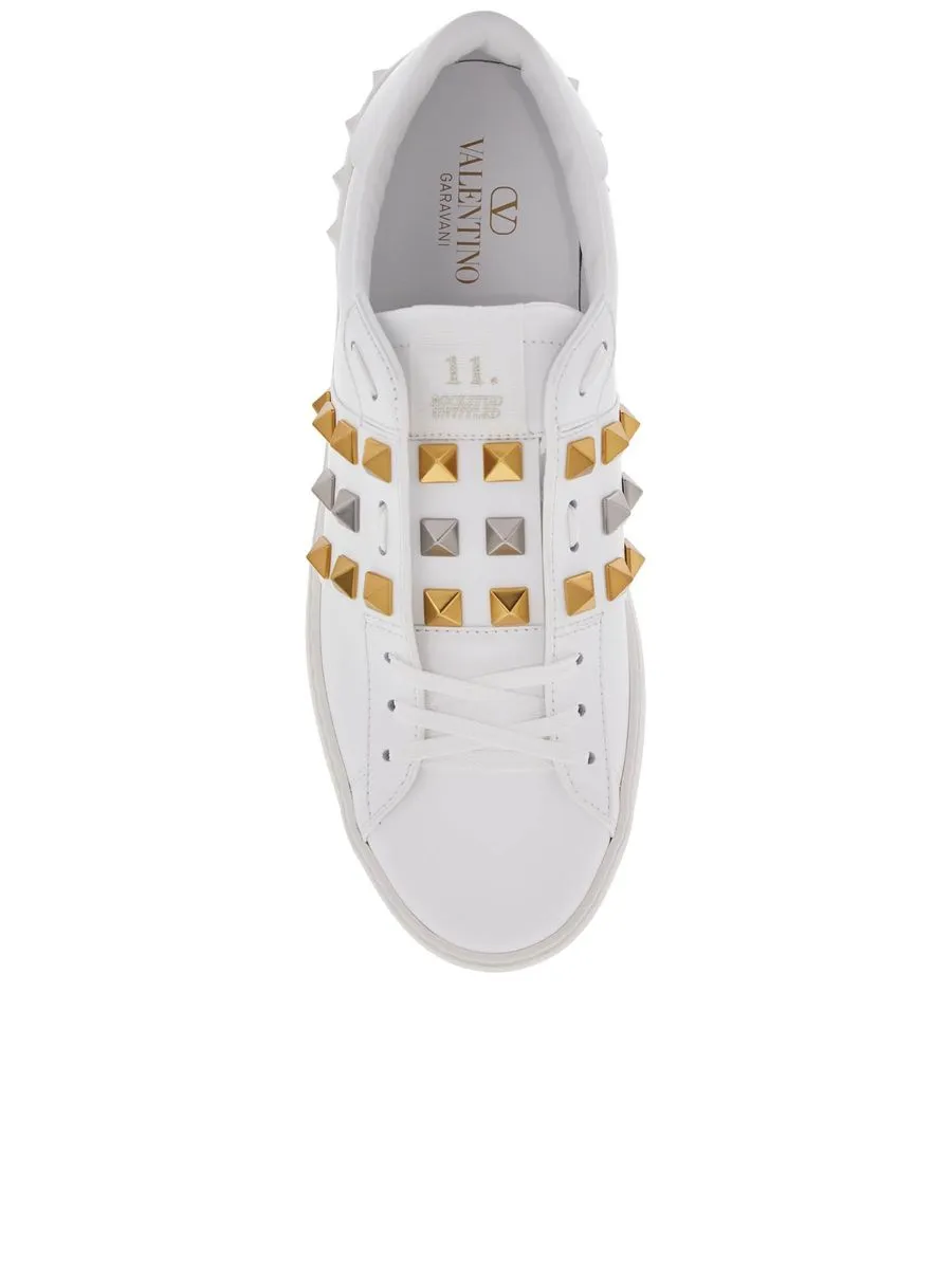 Rockstud Untitled Leather Sneakers