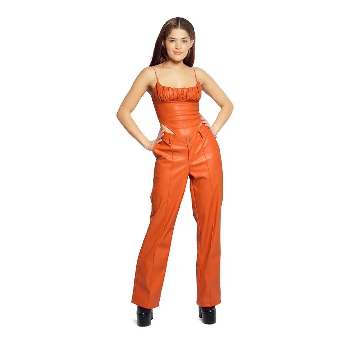 Ruched corset top