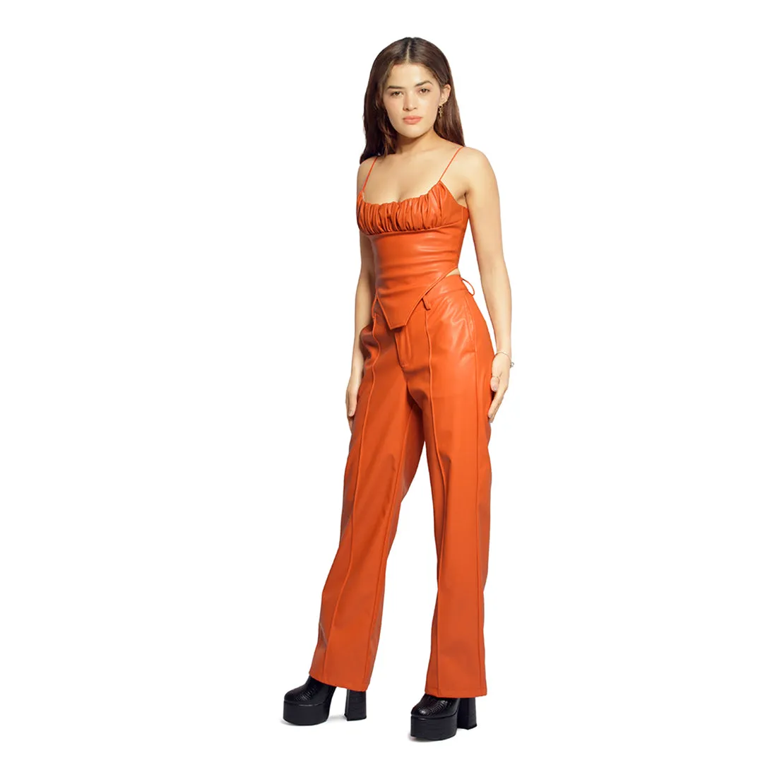 Ruched corset top