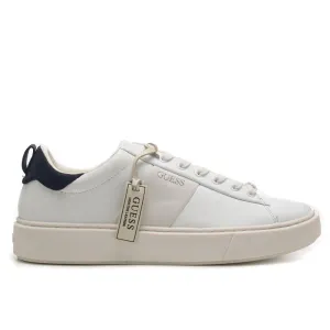 Scarpe Uomo GUESS Sneakers in Pelle Colore Bianco e  Blu Linea Vice