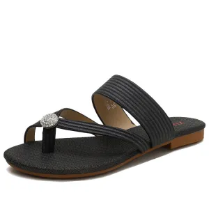 SIKETU | Slide Flip Flop Sandals With Rhinestone