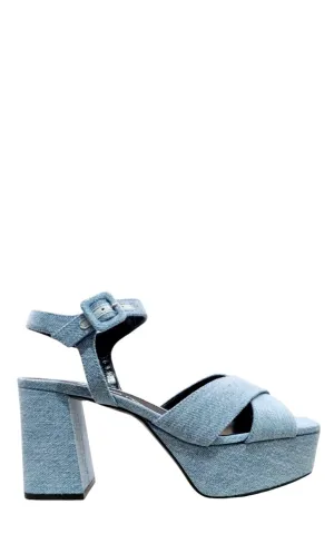 Sr Alicia Denim Platform Sandals