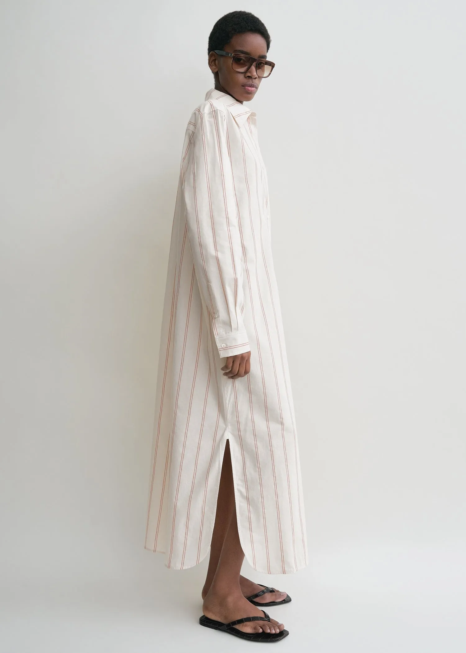 Striped tunic dress ecru/blossom