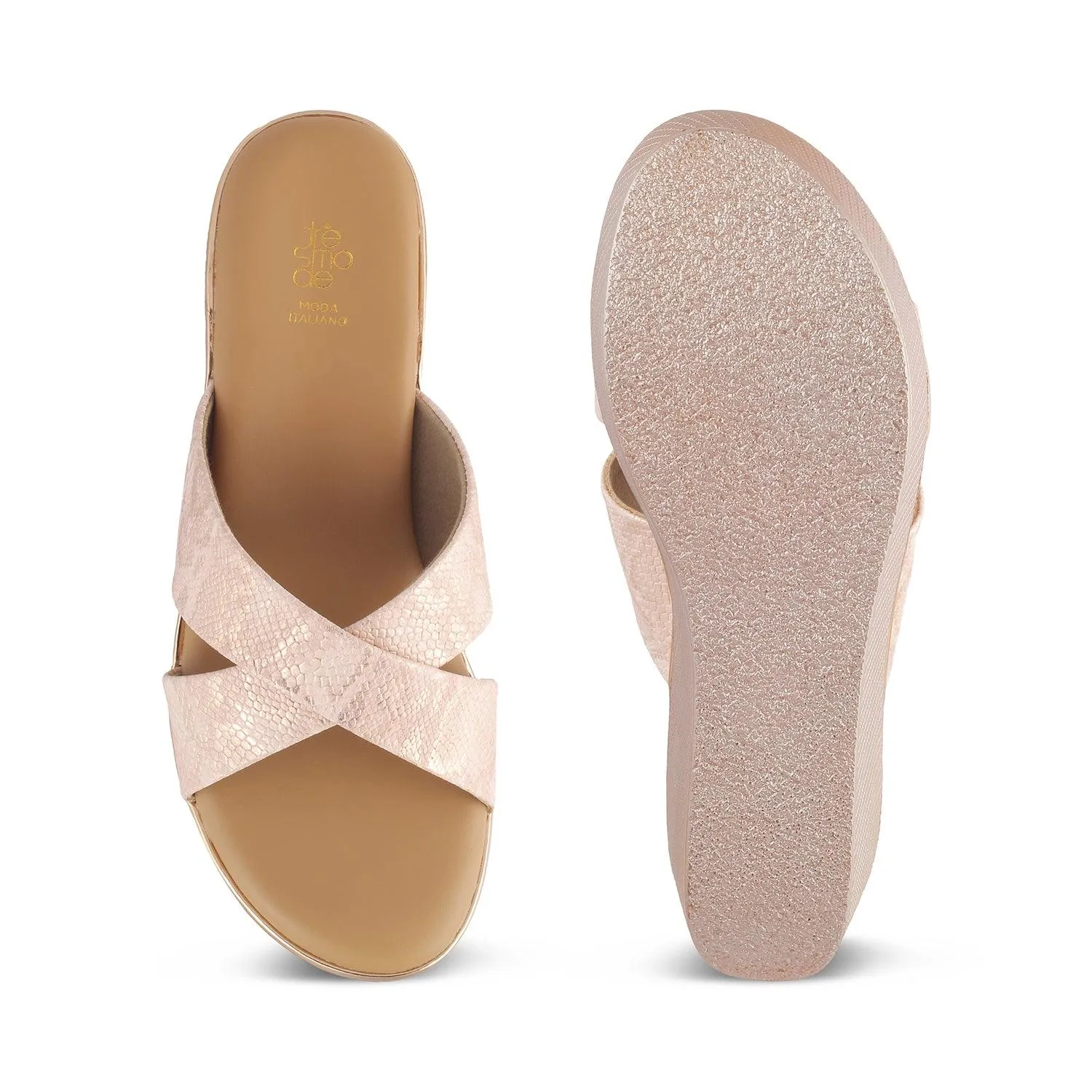 The Savvy Champagne Women's Dress Wedge Sandals Tresmode