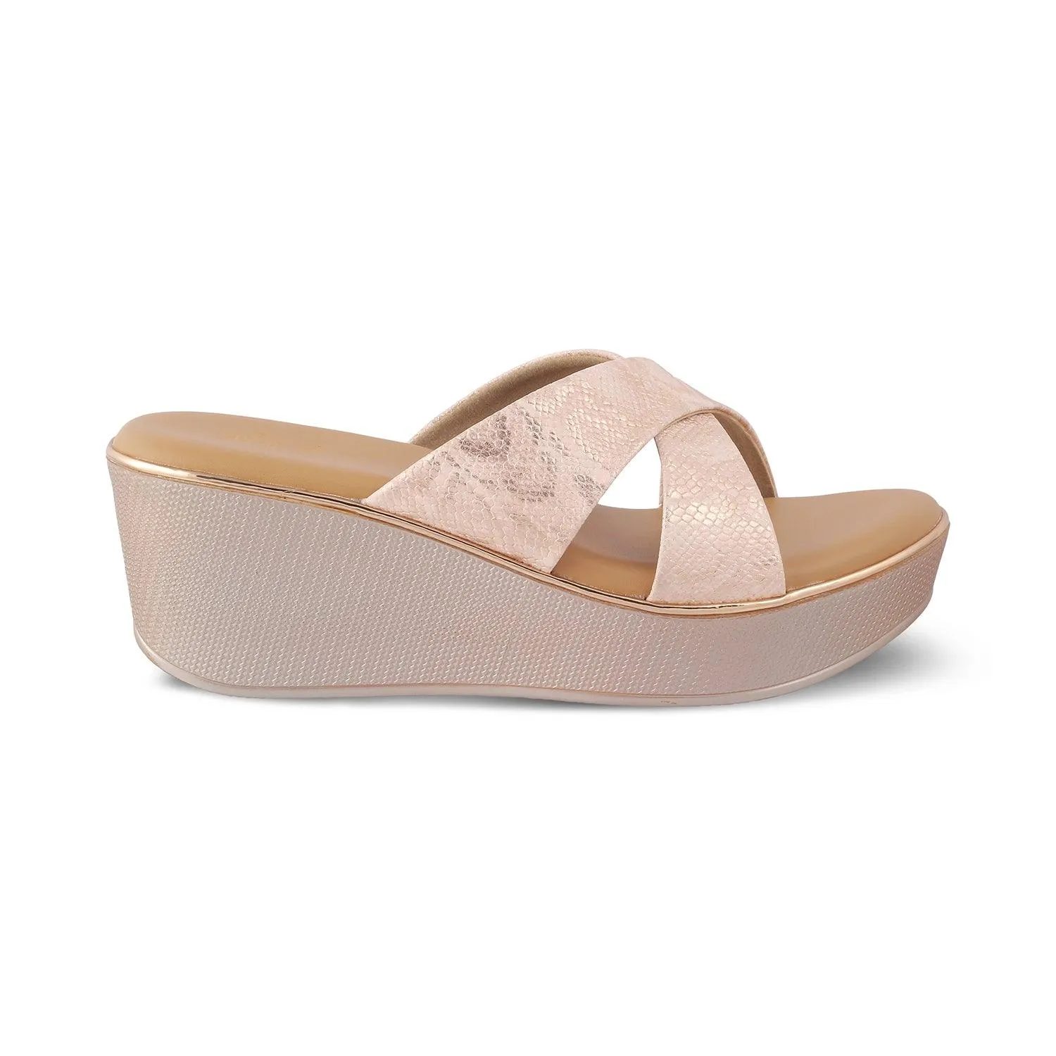 The Savvy Champagne Women's Dress Wedge Sandals Tresmode