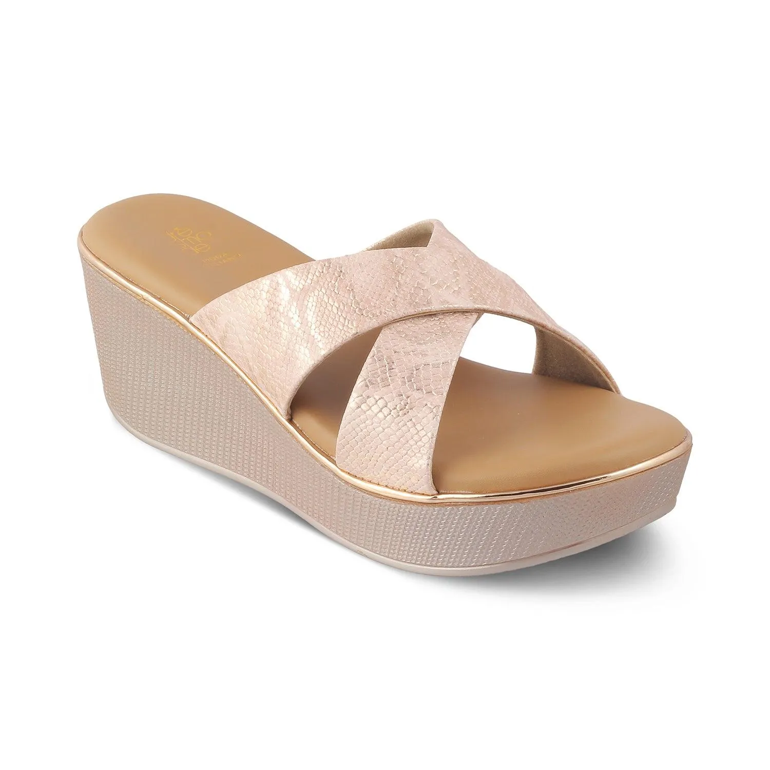 The Savvy Champagne Women's Dress Wedge Sandals Tresmode