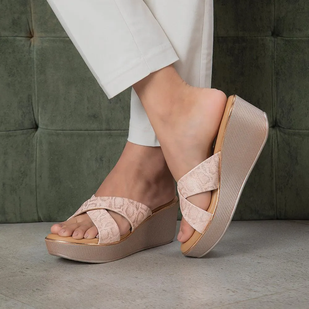 The Savvy Champagne Women's Dress Wedge Sandals Tresmode