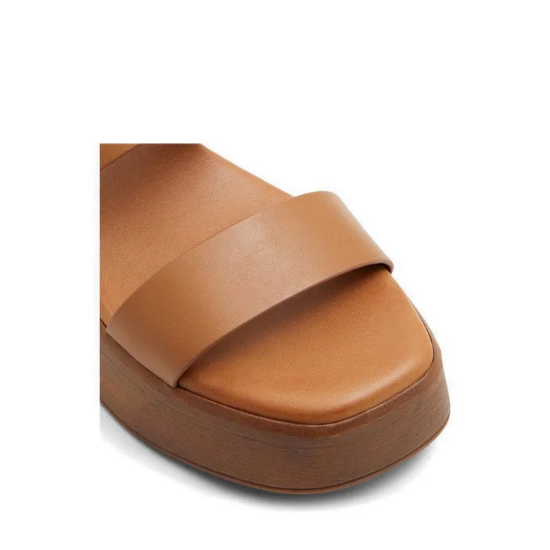 Thilda Wedge Sandals - Cognac