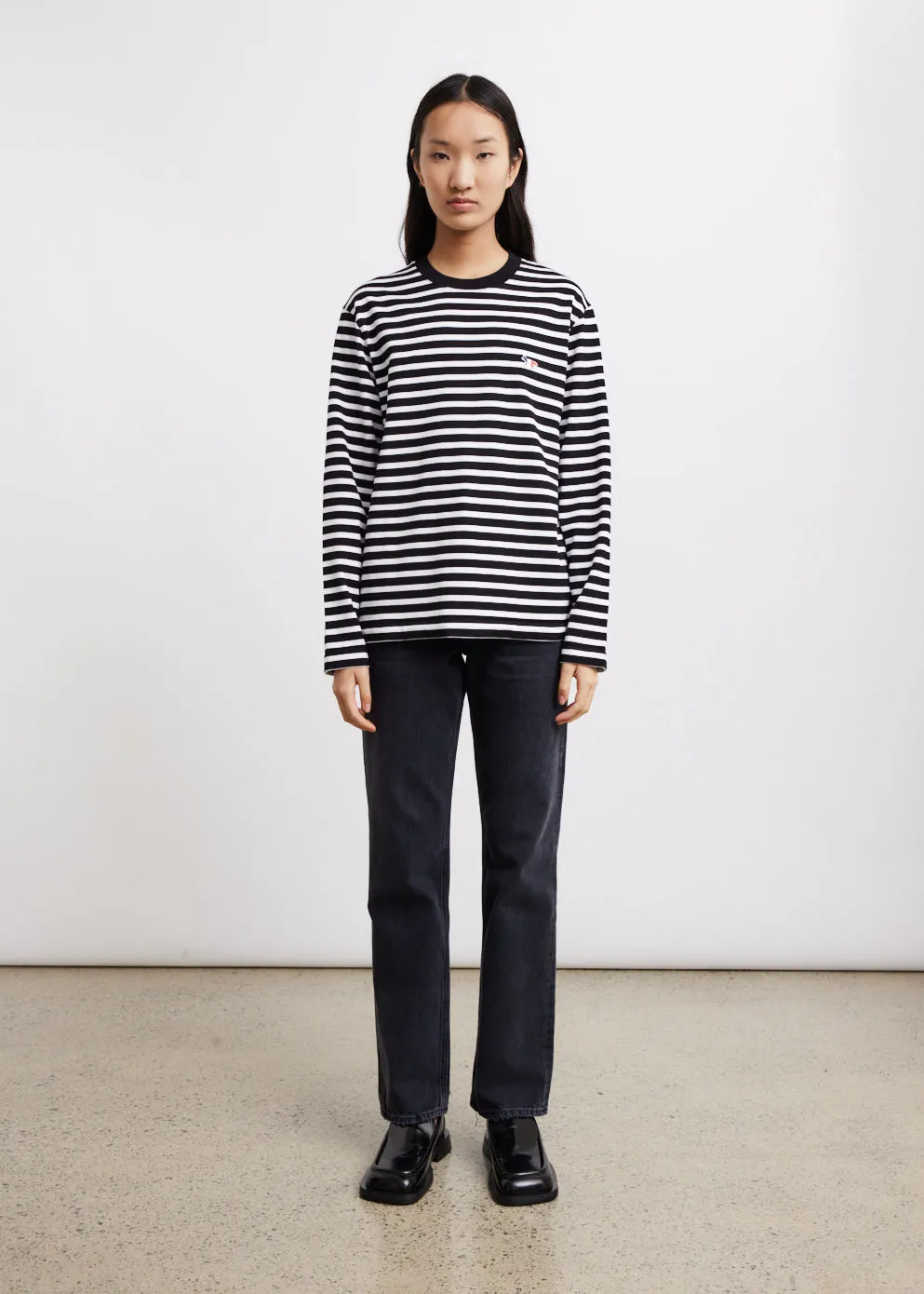 Tricolor Fox Patch Classic Marin T-Shirt