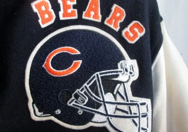 Vtg Mens CHICAGO BEARS FOOTBALL VARSITY LETTERMAN JACKET Coat BLUE XL WOW!