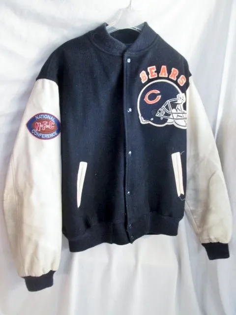 Vtg Mens CHICAGO BEARS FOOTBALL VARSITY LETTERMAN JACKET Coat BLUE XL WOW!