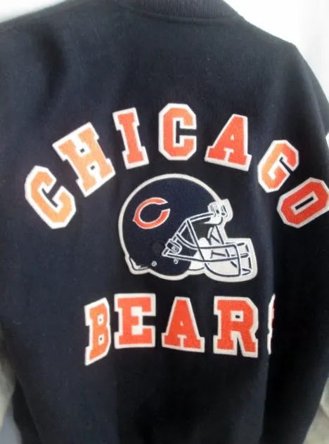 Vtg Mens CHICAGO BEARS FOOTBALL VARSITY LETTERMAN JACKET Coat BLUE XL WOW!